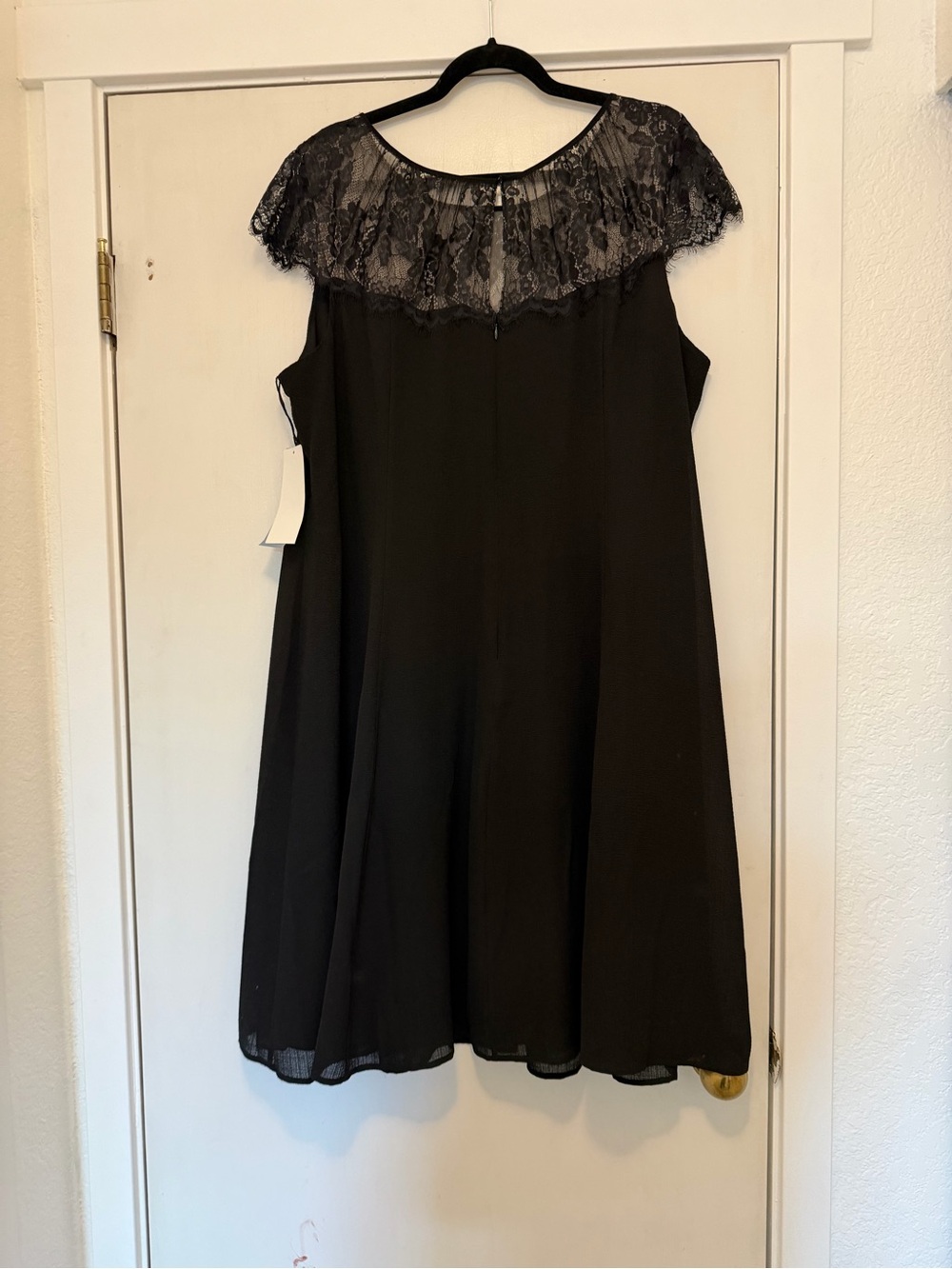 London Times Black Lace Yoke Formal Dress for Girls